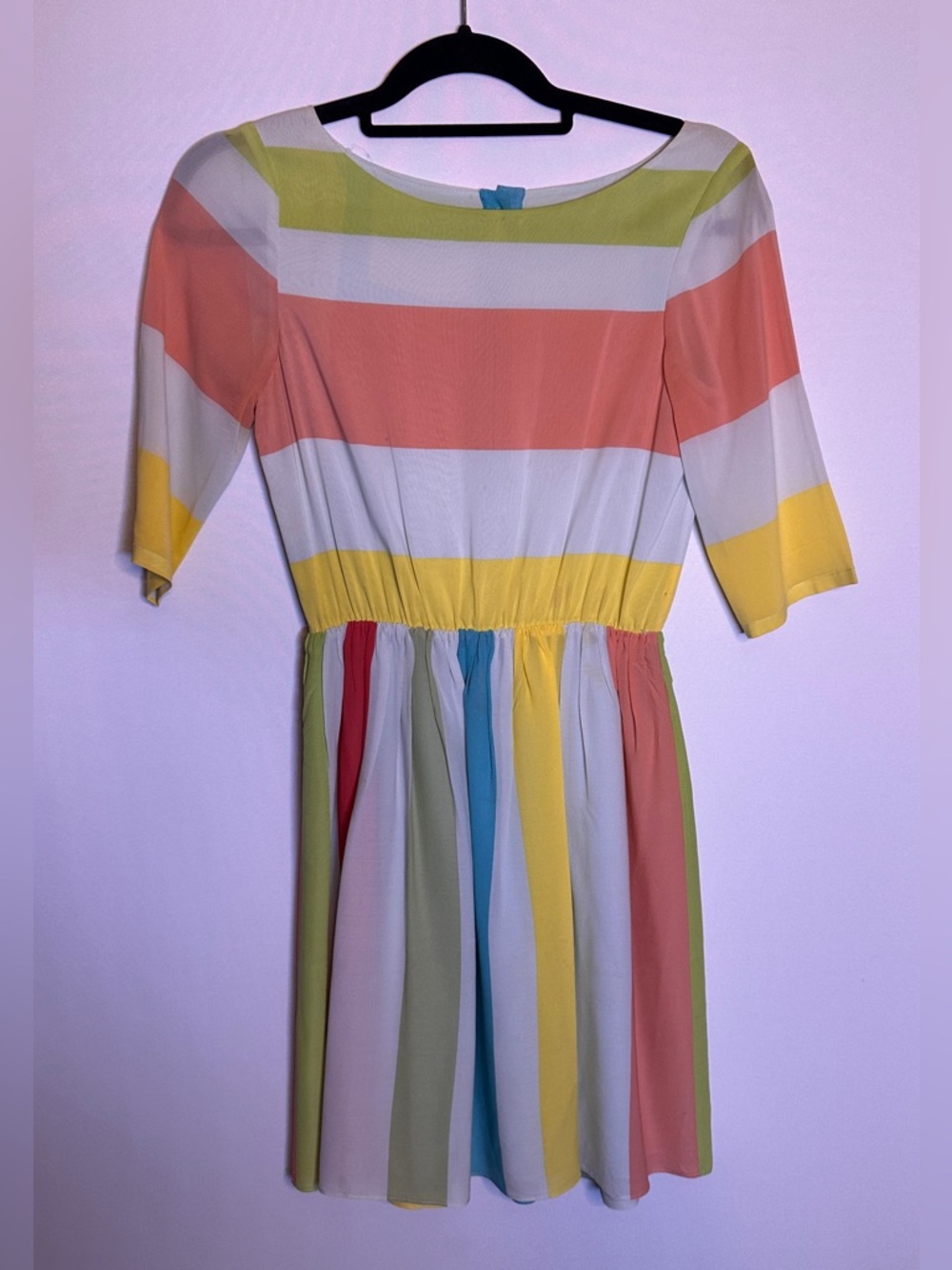 Alice + Olivia Silk Blend Striped Mini Dress XS – Colorful Summer Dress